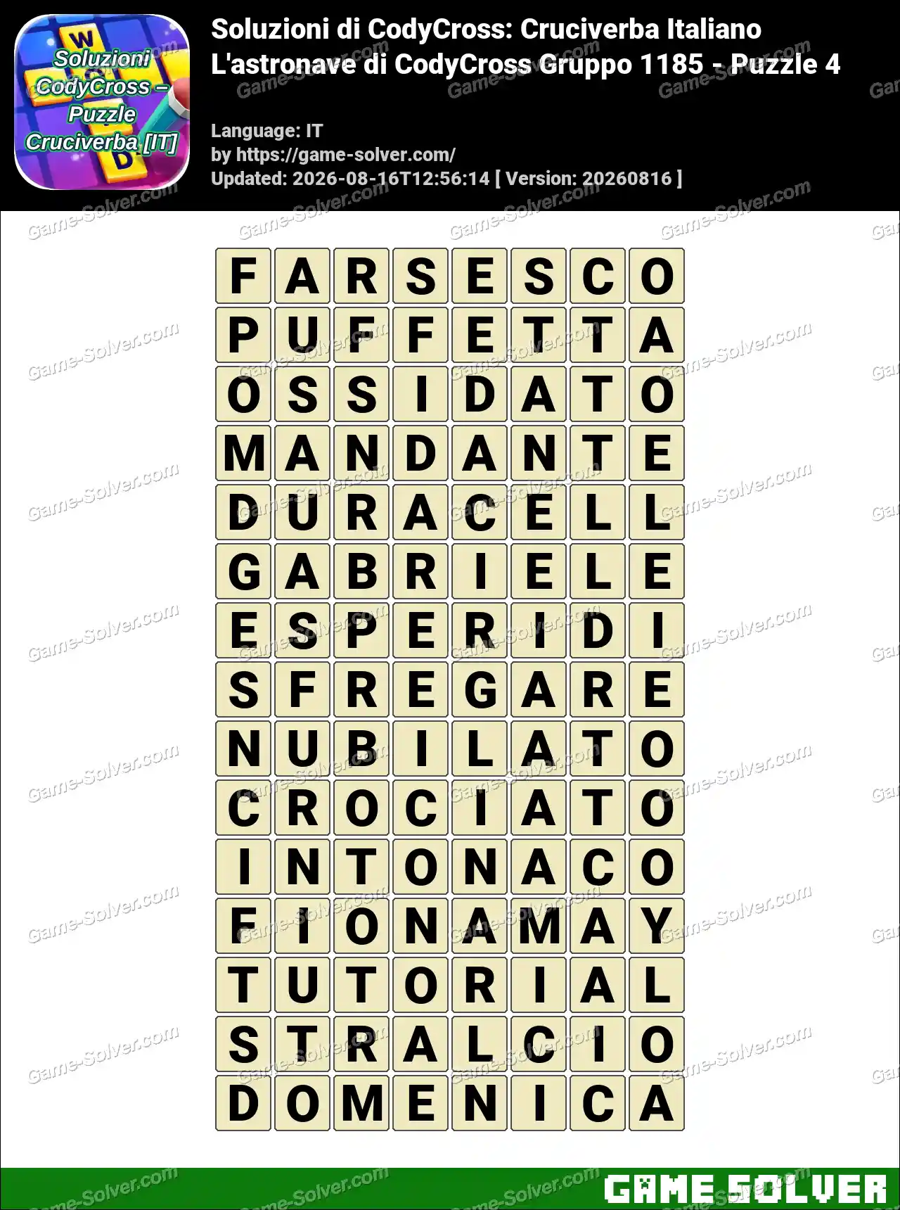 Soluzioni di CodyCross: Cruciverba Italiano L’astronave di CodyCross Gruppo 1185 – Puzzle 4